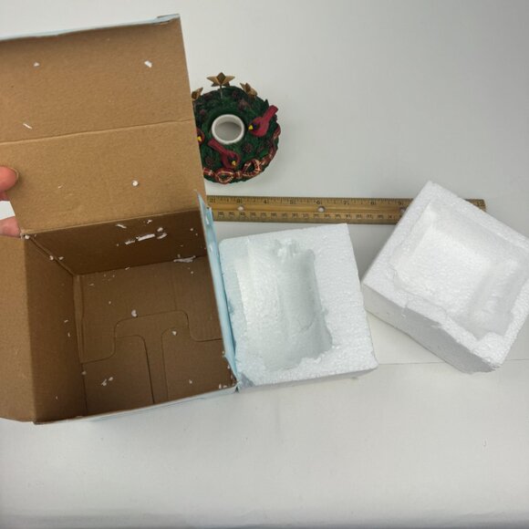 Old Virginia Candle Company Cardinal Birds Gold Stars Candle Capper w Orig Box - Picture 9 of 15